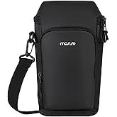 MOSISO Camera Bag, Top Access Crossbody Shoulder Bag for DSLR SLR Cameras with Lens Kit, Padded Camera Case with Expandable Bottom Layer, Photography Bags Compatible with Canon/Nikon/Sony, Black