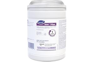 Oxivir Diversey 1 100850923 Disinfectant Cleaning Wipes, Pre-Moistened with Accelerated Hydrogen Peroxide AHP, Unscented, 160 Standard 6x7-Inch Wipes, 1-Canister