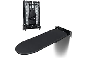 Duwee 12"×36" Wall Mounted Ironing Board with Iron Holder,Folding Ironing Board Cabinet with Heat Resistant Cover,Compact Wal