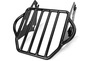 Eumti Black Detachable Two-Up Luggage Rack Motorcycle Rear Mounting Rack for Harley Touring Street Glide Road King Road Glide Electra Glide CVO Limited Custom 2009-2025