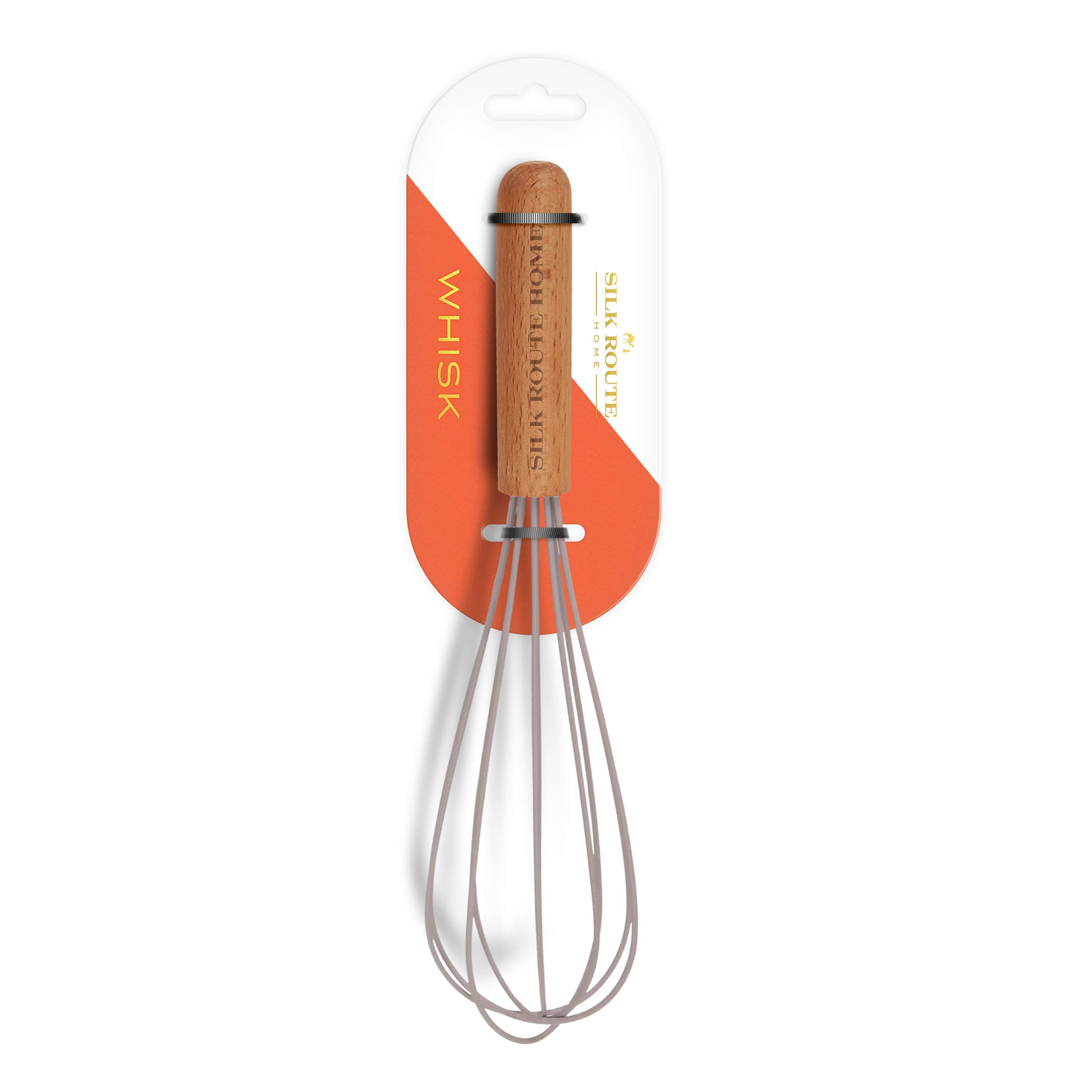 Silk Route Home Acacia Wood & Silicone Whisk