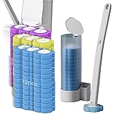 Disposable Toilet Brush, Toilet Bowl Cleaner Brush with 54 Refills,Disposable Toilet Cleaning System with Holder for Bathroom