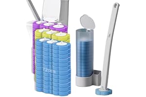 Disposable Toilet Brush, Toilet Bowl Cleaner Brush with 54 Refills,Disposable Toilet Cleaning System with Holder for Bathroom