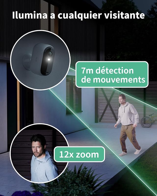 Essential 2 Camara Vigilancia WiFi Exterior + Panel Solar (3), HD, Camara Vigilancia WiFi Interior, Sensor de Movimiento, Alarmas Para Casa, Prueba Arlo Secure Incluida, 3 Cámaras, Blancas