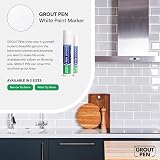 Rainbow Chalk Grout Pen White 7ml - Water-Based Tile Grout Repair view 4