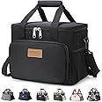 Lifewit Medium Lunch Bag, Insulated Lunch Box, Soft Cooler Cooling Tote for Adult Men Women, Black 12-Can (9L)