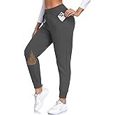 Aoliks Women's Fleece Lined Sweatpants Thermal Joggers with Pockets Winter Lounge Yoga Workout Running Pants