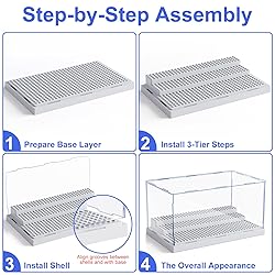 Mlikero Display Case for Minifigures Action Figures