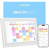 Dragon Touch 10.1 inch Digital Calendar Chore Chart &ndash; Interactive Touchscreen, Smart Family Planner, Hearth Display Desk Digital Calendar Best Gifts for Christmas, Wedding, Mom