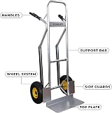 Stanley Aluminium Hand Truck 200kg SXWTC-HT525 Silver with Pneumatic Wheels view 4