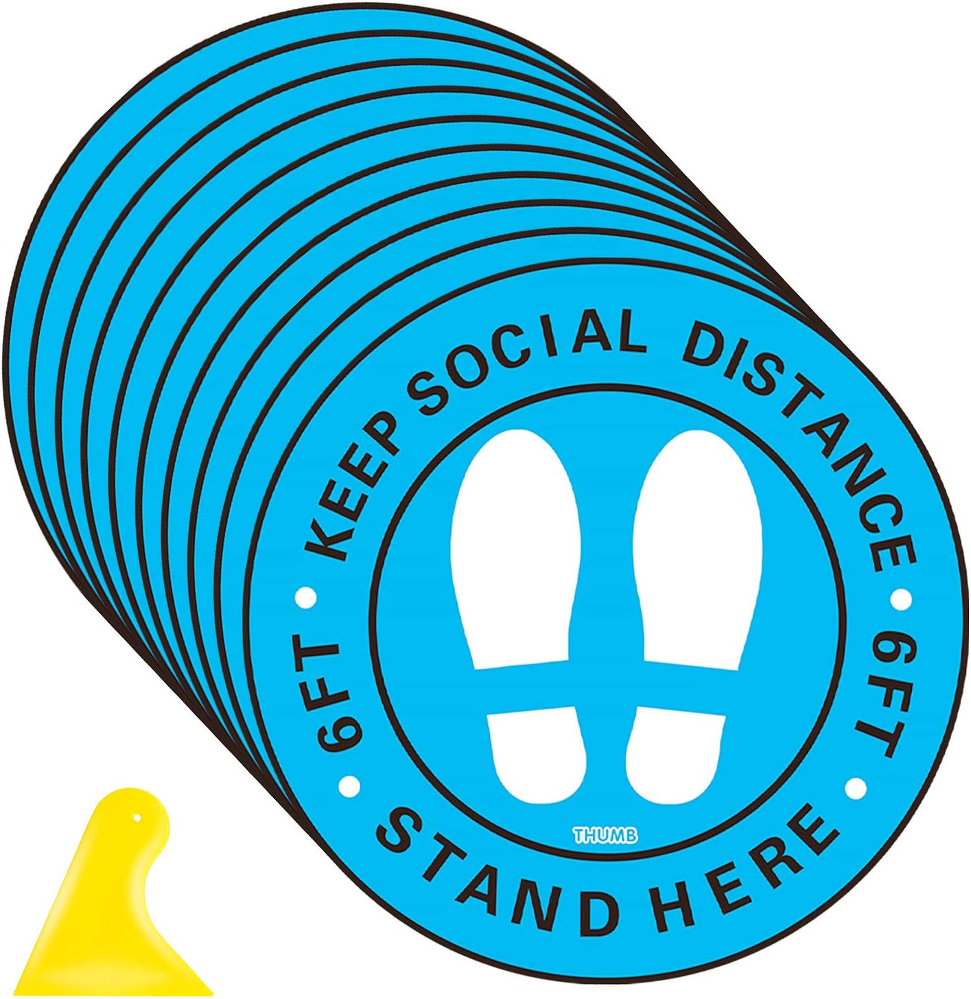 30 Pack Social Distancing Floor Decals