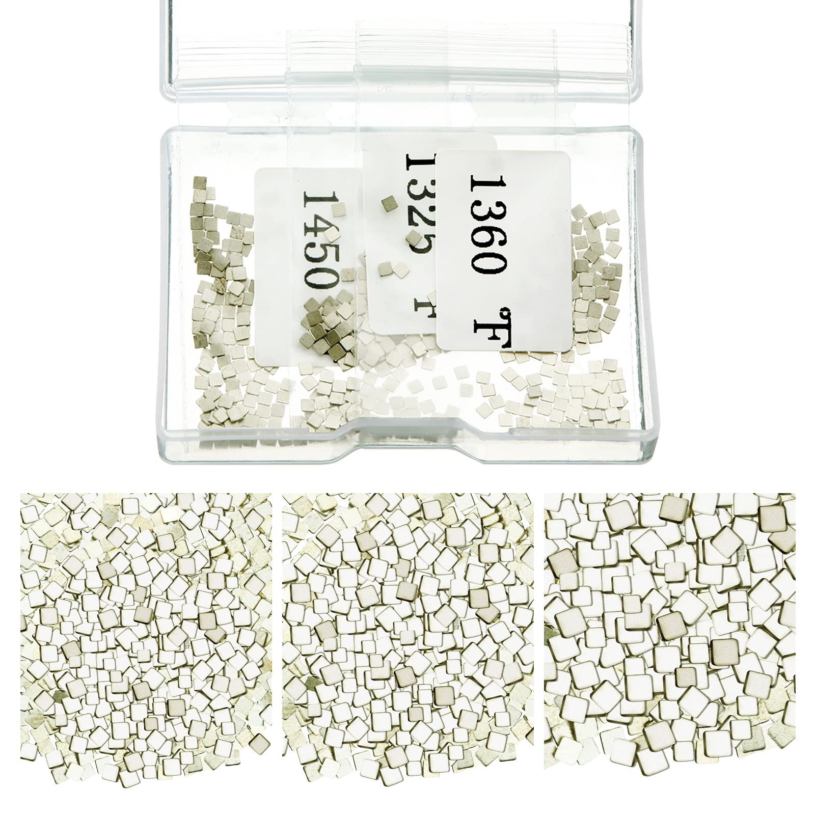 Photo 1 of About 500 Pcs 4.5 Grams Silver Solder Jewelry Precut Chips Solder Ultra Tiny Medium Density Easy Bond for Jewelry 2 x 2 mm (E, M, H)
