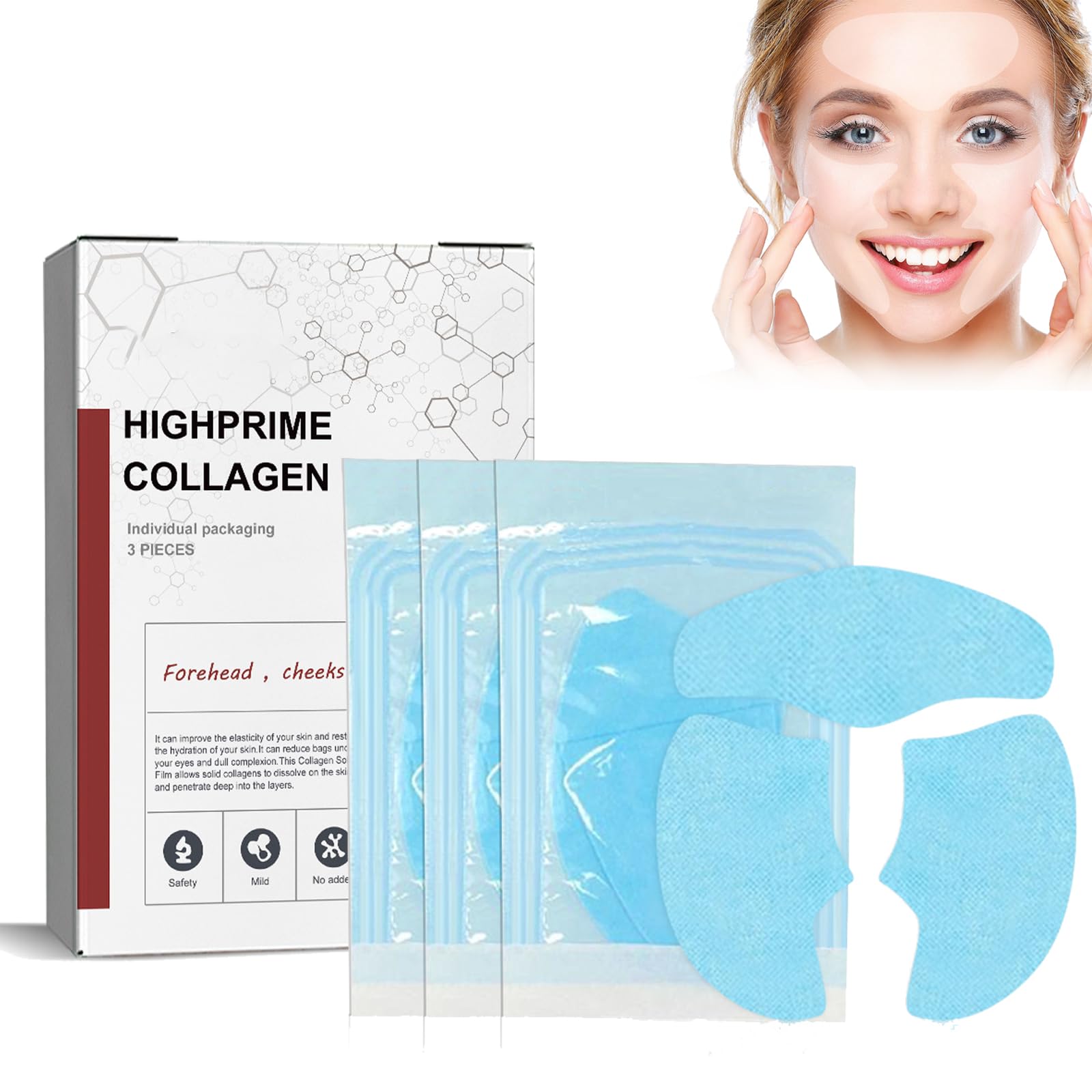 Collagen Soluble Film Soluble Collagen Film Water Soluble Collagen Mask Melting Collagen Film Highprime Collagen Film Soluble Mask Anti-Ageing Mask Face Skincare for firm skin
