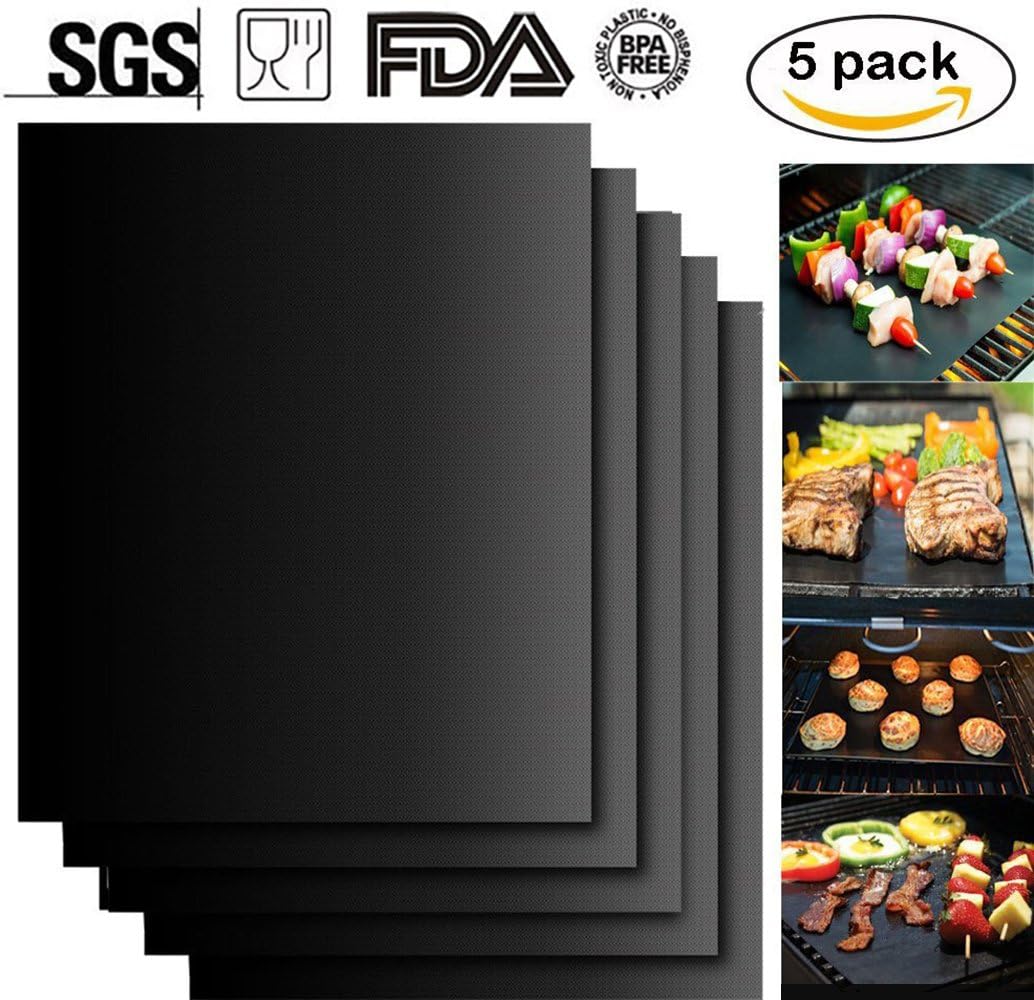 Baking Mats,Copper Grill BBQ Mats,100% Non-Stick - FDA SGS-Approved, Reusable and Easy to Clean 15.75 x 13 Inch by Kteam