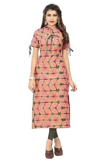 Navabi Export Womens Cotton Printed Multicolor Kurti (VF-KU-189)