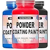 ninesung Powder Coating Paint, 3 Colors Powder Coat Perfect for Metal Surfaces | Car Paint | Building | Powder Paint for Steel Structures, Factories, Playgrounds, Gardens (3 Colors)