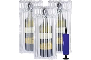 10 Pack Wine Bottle Protector Travel Bag, Glass Bottle Shipping Packaging Bags with Portable Inflatable Air Column Packaging 