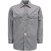 BOCOMAL FR Shirts 6.25oz Lightweight Welding Shirts Flame Resistant Men's Fire Retardant Shirt