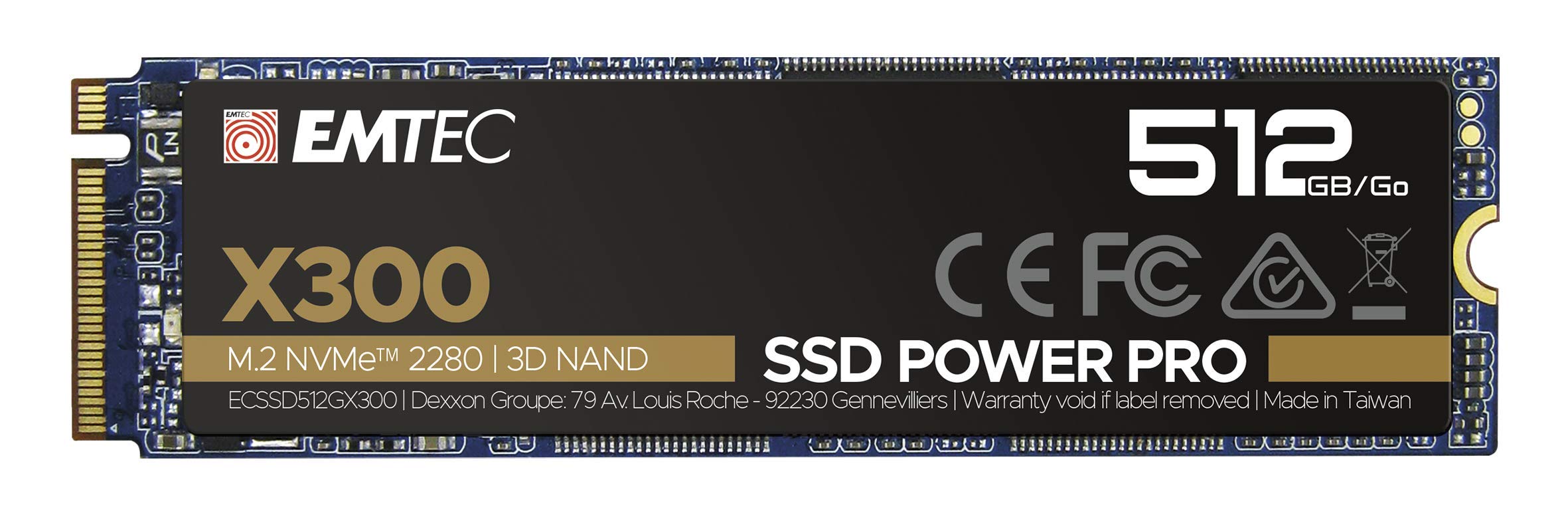 Emtec X300 M.2 SSD Power Pro 512GB M.2 2280 NVMe PCIe Gen 3.0 x4