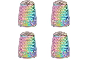 4pcs Metal Sewing Thimbles for Finger, Metal Fingertip Protectors Thimbles Finger Shield Thimbles for Hand Embroidery Quiltin