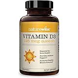 NatureWise Vitamin D3 5000iu (125 mcg) 1 Year Supply for Healthy Muscle Function, and Immune Support, Non-GMO, Gluten Free in