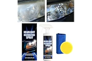 Headlight Restorer - 120ml with Towel and Sponge Cleaner - Polishing Headlight Coating - for Automotive Exterior Motorcycle G