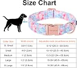 Unique Style Paws Pink Flower Dog Collar XS-XL Soft Adjustable view 3