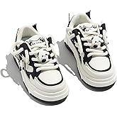Fujedmog Panda Shoes Walking Sneakers for Women Y2K Platform Soft Comfortable Cute Panda Decor Black White US4-8