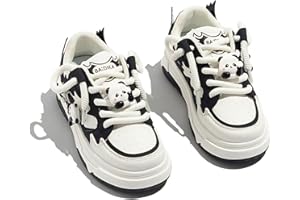 FUJEDMOG Panda Shoes Walking Sneakers for Women Y2K Platform Soft Comfortable Cute Panda Decor Black White US4-8