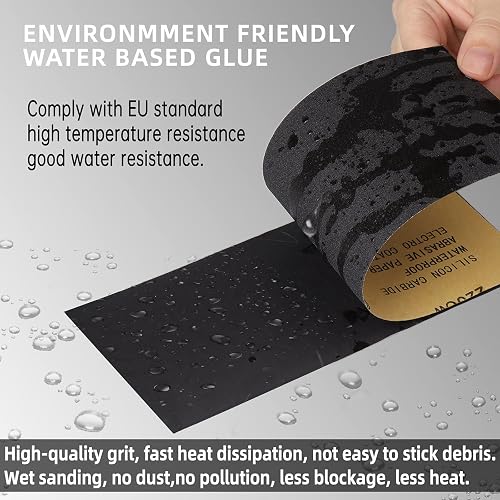 28-Sheet Wet/Dry Sandpaper Assortment – 120 To 3000 Grit, Silicon Carbide For Wood, Metal & Auto Finishing