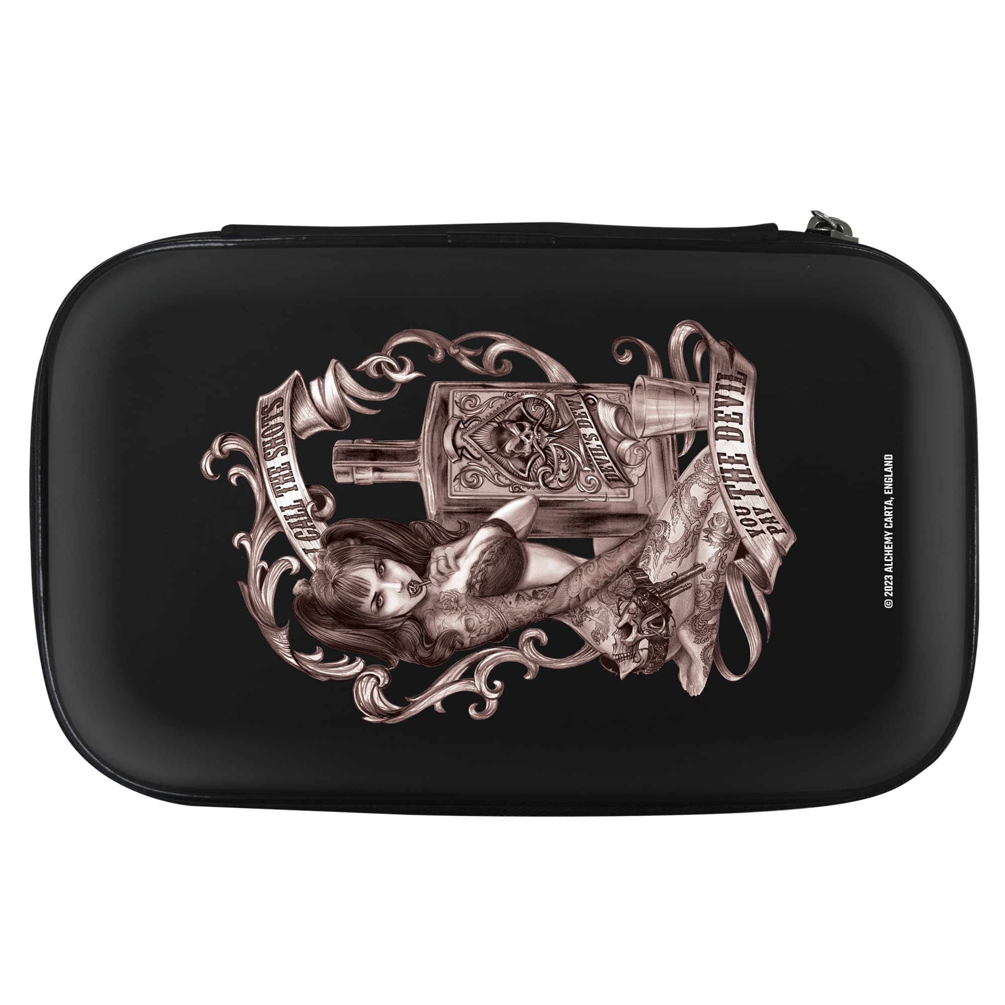 Officially Licensed Alchemy Darts Case Gothic Tattoo Design Storage Wallet (You Pay The Devil)