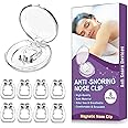 Anti Snoring Devices(8 Pack), Silicone Magnetic Stop Snoring Solution, Comfortable & Professional Anti Snoring Nose Clip for Men and Women