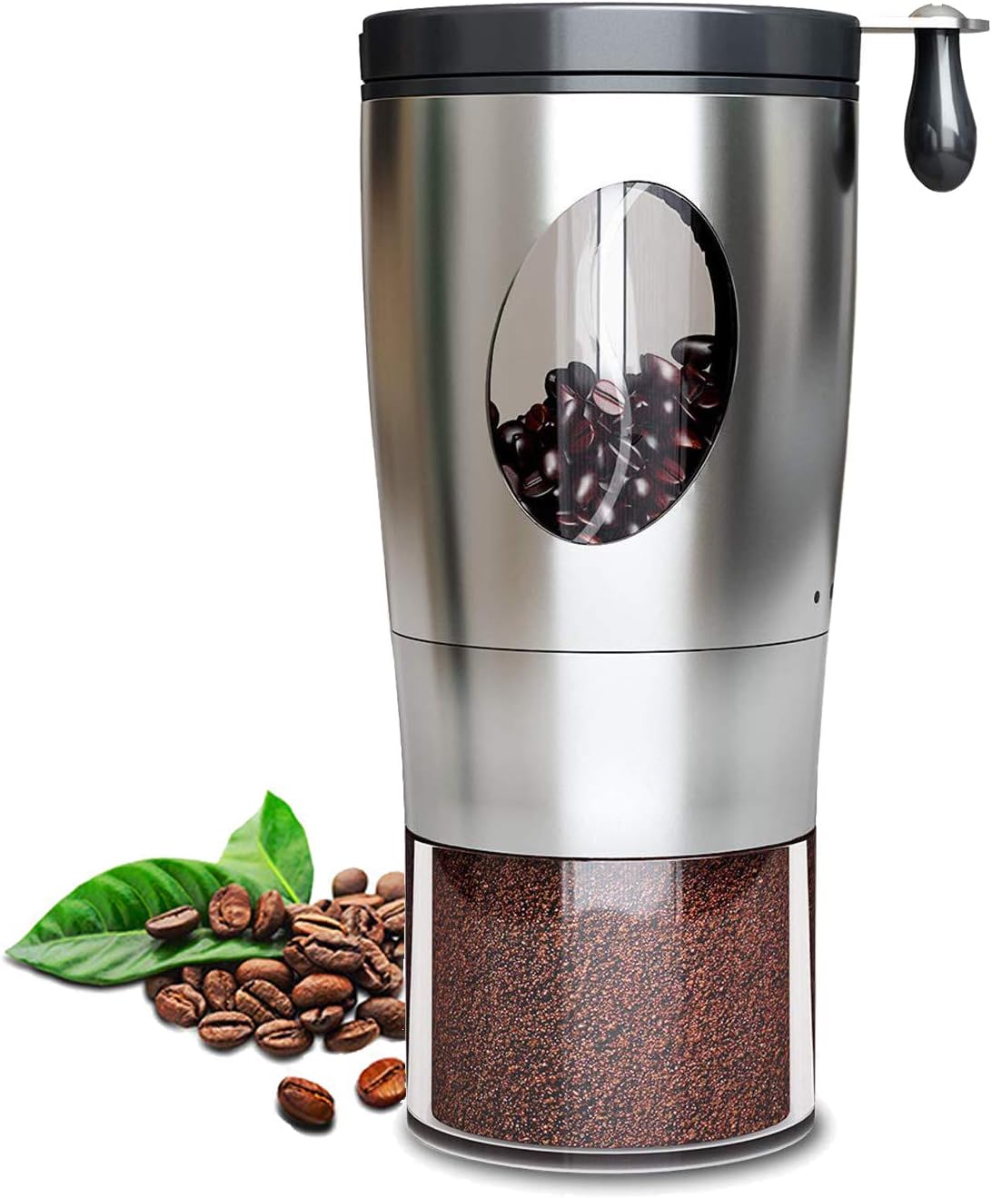 Cimya Manual Coffee Grinder With Adjustable Setting - Stainless Steel Espresso Machine Coffee Makers Manual Coffee Grinder Coffee Bean Grinder Burr Coffee Grinder