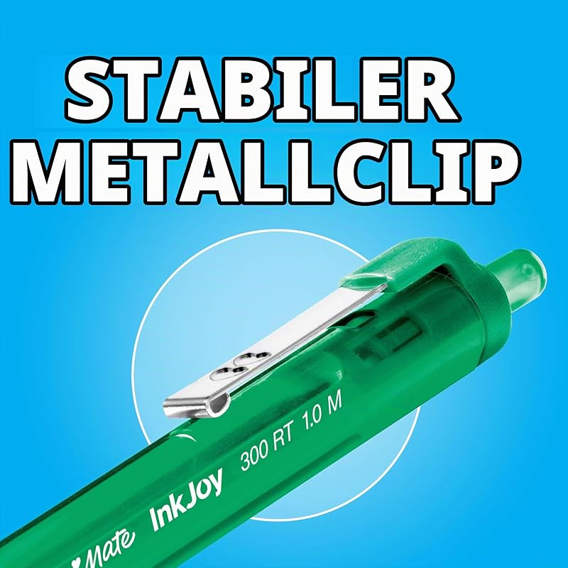 InkJoy 300RT Druckkugelschreiber | mittlere Spitze (1,0mm) | Schwarz | 12 Stück