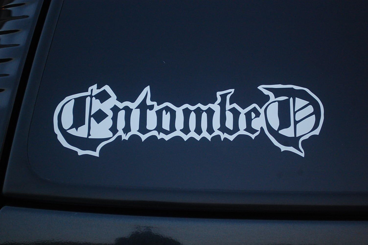 Entombed Vinyl Sticker Decal (V255) Death Metal Slayer Autopsy Choose Size!! (24" X 6", White)