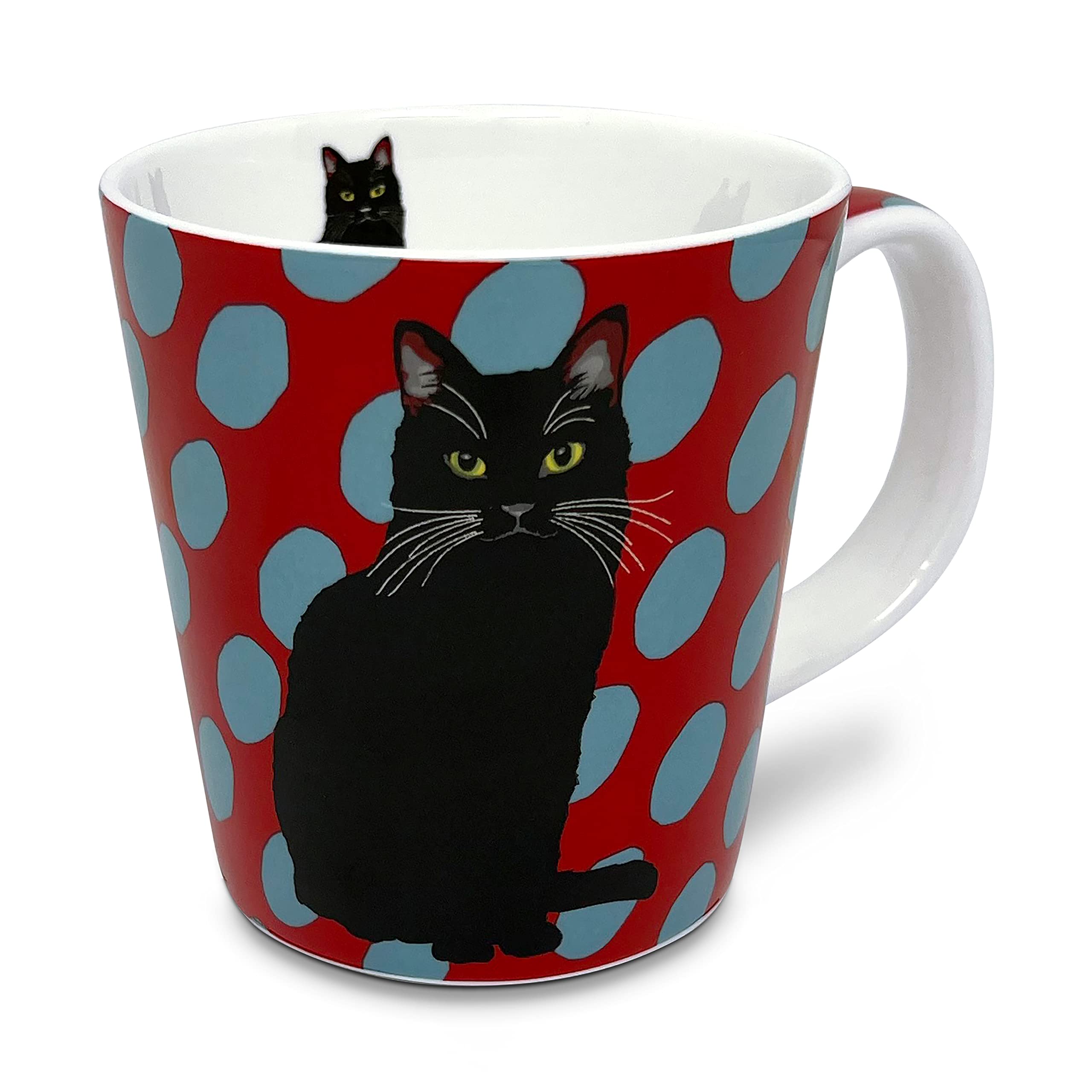Leslie Gerry Bone China Mug, Black Cat