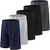 BVNSOZ Boy's Basketball Shorts Youth Boy's Active Athletic Performance Shorts with Pockets Moisture Wicking Shorts for Boys