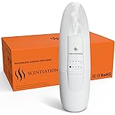 SCENTSATION Plug-in Essential Oil Diffuser - Smart Advanced Nanotechnology (SAN) - Silent & Waterless Aromatherapy - Cold Air Diffusion, Wide Area Coverage up to 500 SqFt - Home, Office, Spa - White