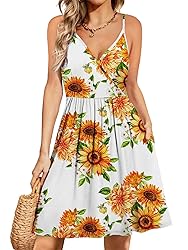 WEACZZ Summer Dresses for Women 2024 Sexy V Neck