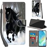 Salanheo Case Wallet for Samsung Galaxy A16 4G / A16 5G, Snow and Horses | with 3 Card Slots, Kickstand, Magnetic Closure, Shockproof Protective Flip Cover 6.7