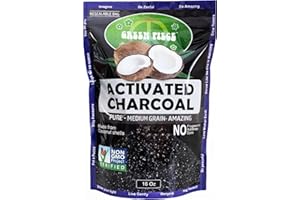 Green Piece® Activated Charcoal Pure - Medium Grain Air Purifying Bag - Kid/Pet Friendly Air/Water Fresheners - Odor Absorber - Resealable Bag Made by Green Piece (1 Pound)