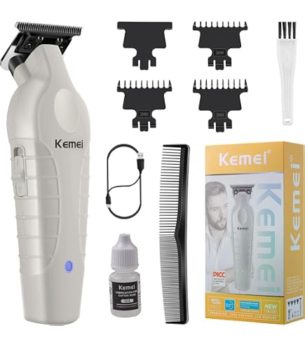 Amazon.com: KEMEI 2293 Zero Gapped Hair Trimmer for Men, Cordless