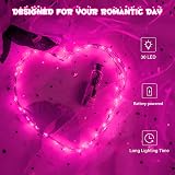 Dalugo Pink Battery Fairy Lights 3M 30 LED for Girls Bedroom Valentine's Day view 2
