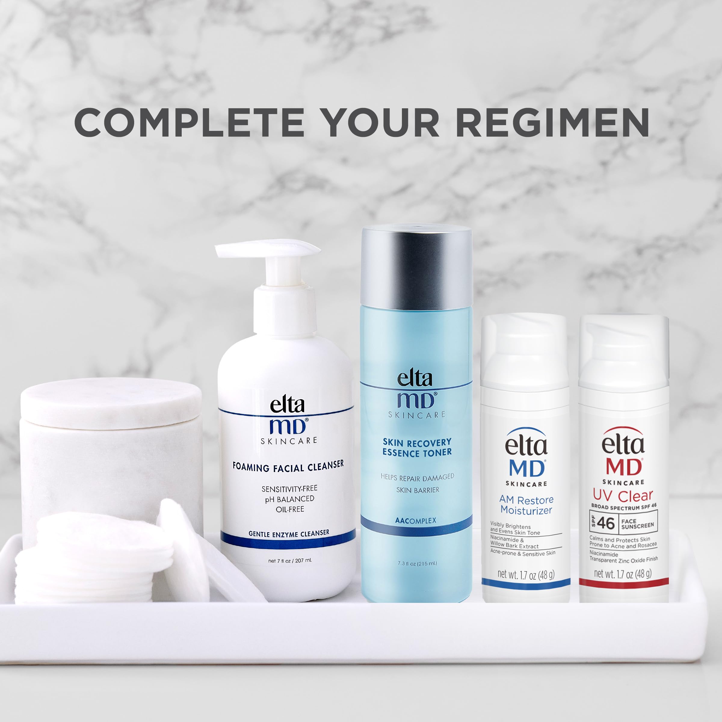 EltaMD AM Therapy Facial Moisturizer Lotion, Oil Free Face Moisturizer with Hyaluronic Acid, Hydrates and Moisturizes Skin, Lightweight Formula, Safe for Sensitive Skin