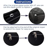 Aidi Metal Zipper Pull Replacement 6pcs in Black, Silver, Gold view 5