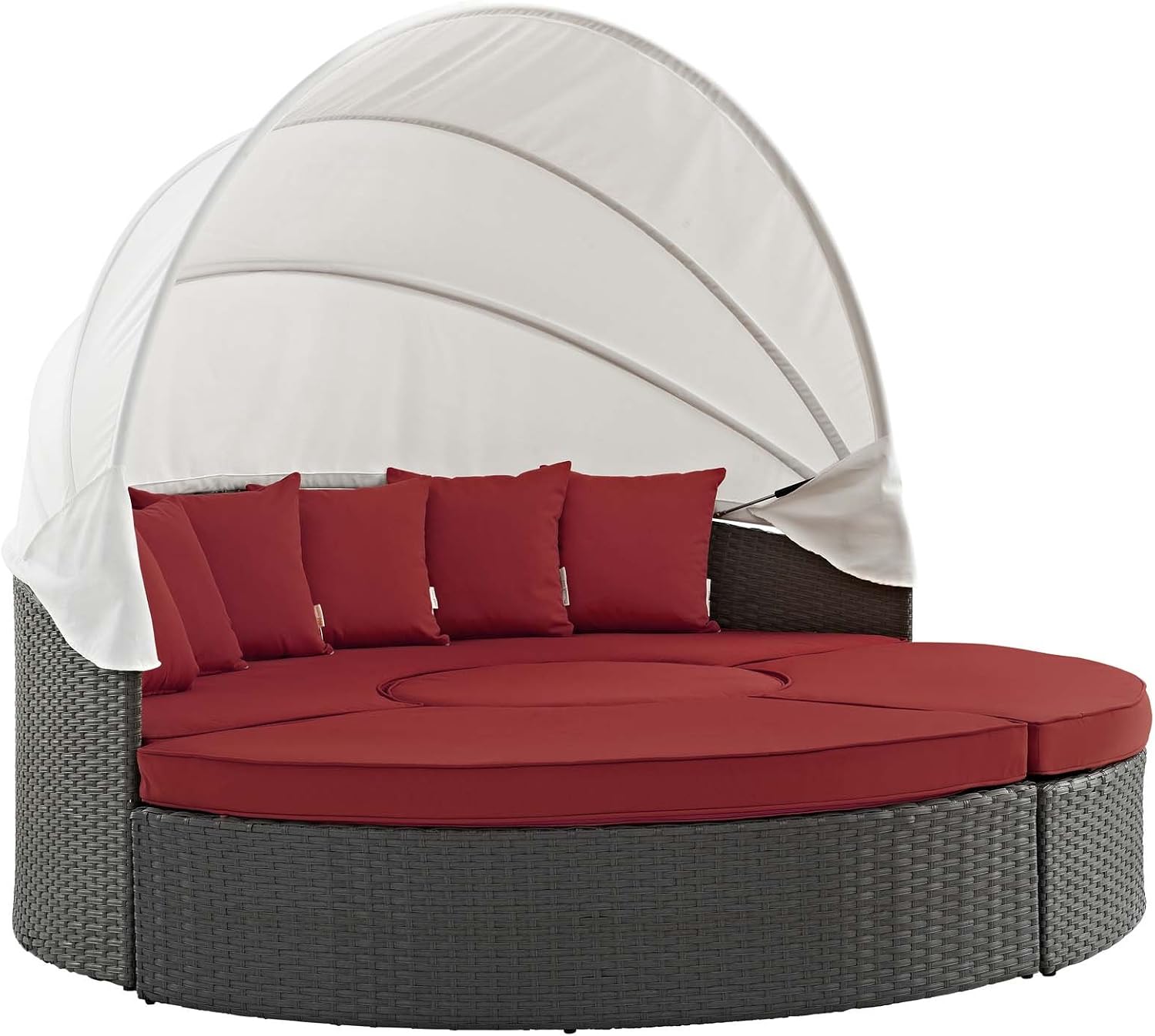 Merax 3 Pc Outdoor Rattan Patio Furniture Wicker Sofa Bed Sectional Lounge Furniture Set Conversation Sets
