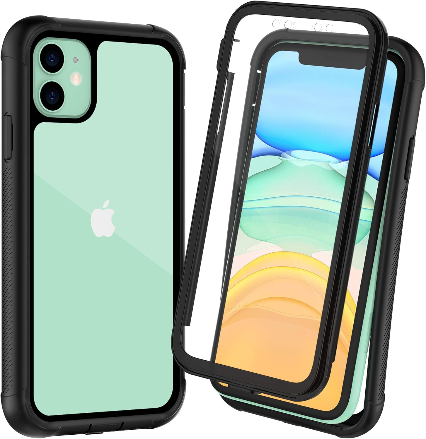 OTBBA iPhone 11 Case, Full-Body with Built-in Screen Protector Heavy Drop Protection Shock Absorption Cover Case Designed for iPhone 11 - 6.1 inch