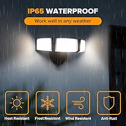 LUTEC 75W 8000 Lumen Floods Light Outdoor, Switch