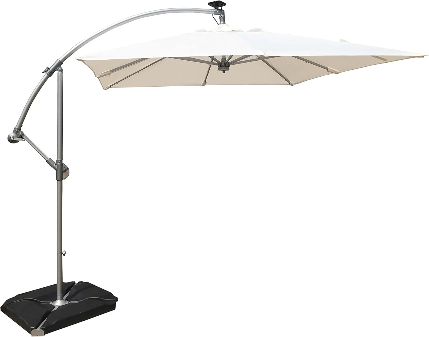 8 Urbanmod Cantilever Umbrella White Uv Resistant Polyester Fabric Aluminum Frame Amazon Ca Patio Lawn Garden