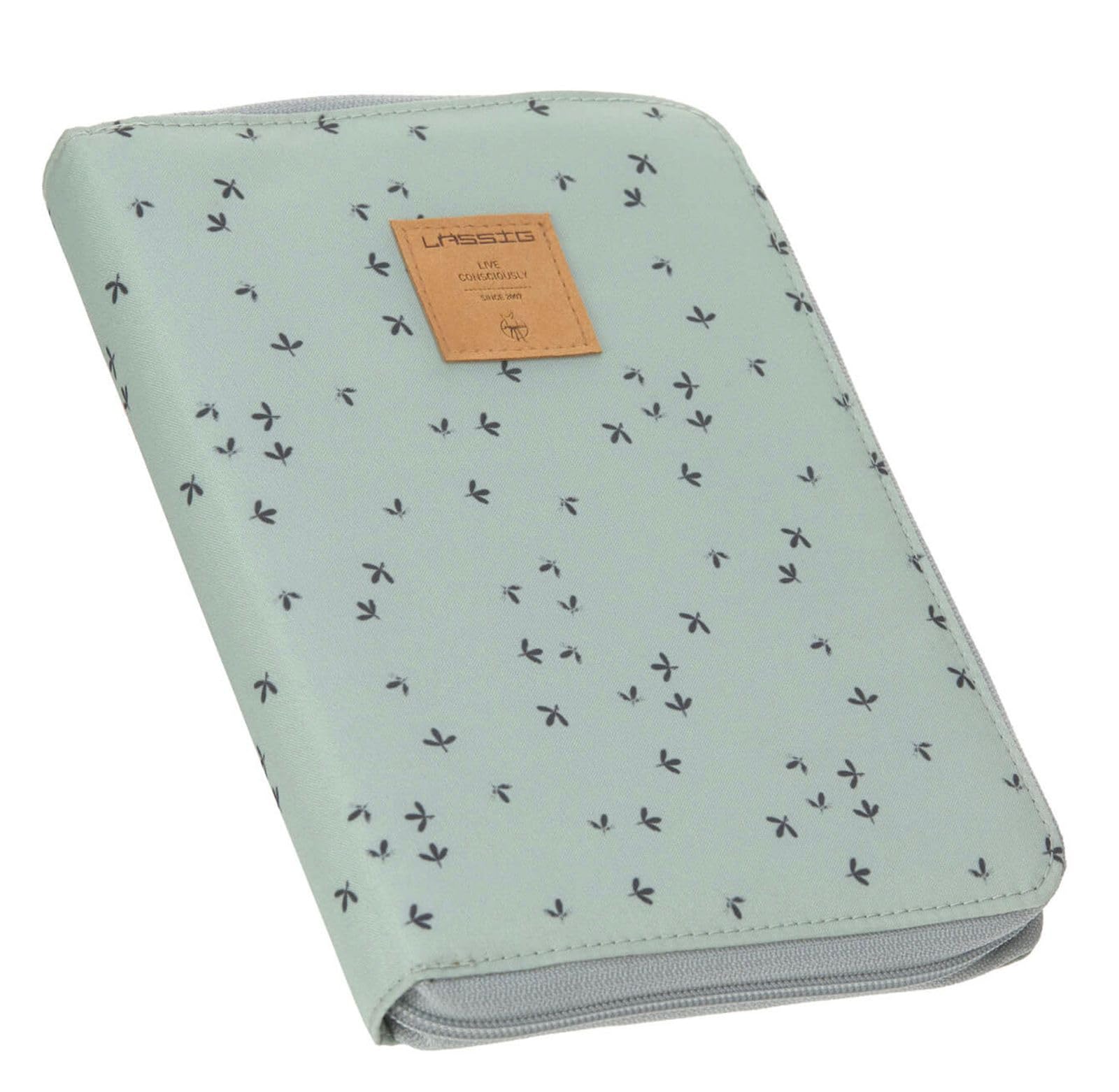 LÄSSIG Mum's Document Pouch for Ultrasound pictures documents and cards/ Floral Mint